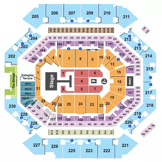 seating chart for Barclays Center - Disney Descendants - eventticketscenter.com