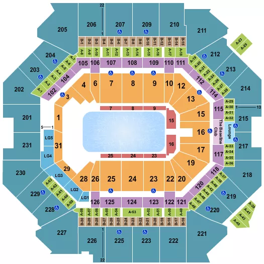 seating chart for Barclays Center - Disney On Ice - eventticketscenter.com