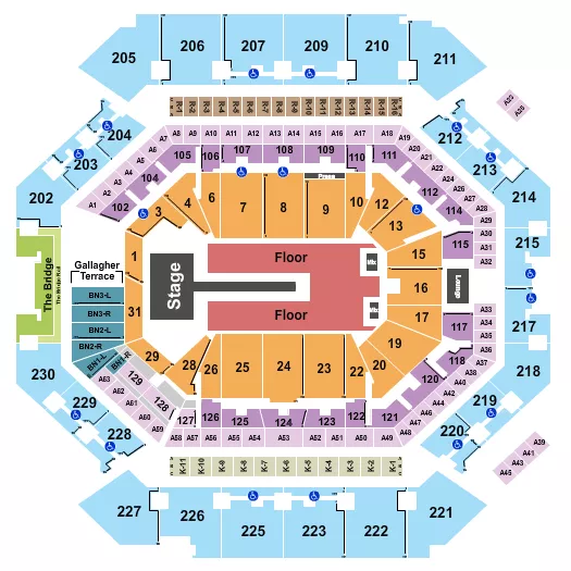 seating chart for Barclays Center - Florence and The Machine - eventticketscenter.com