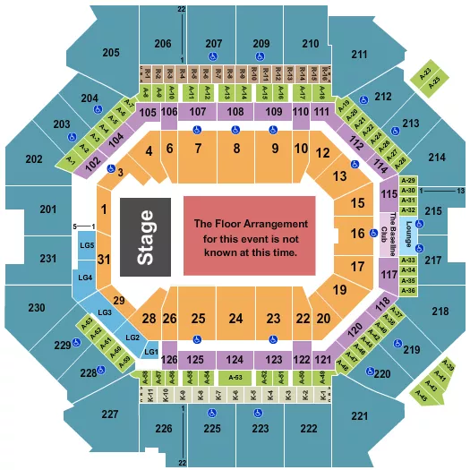 seating chart for Barclays Center - Generic Floor 2 - eventticketscenter.com