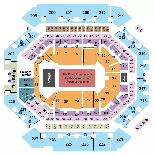 seating chart for Barclays Center - Generic Floor 2 - eventticketscenter.com