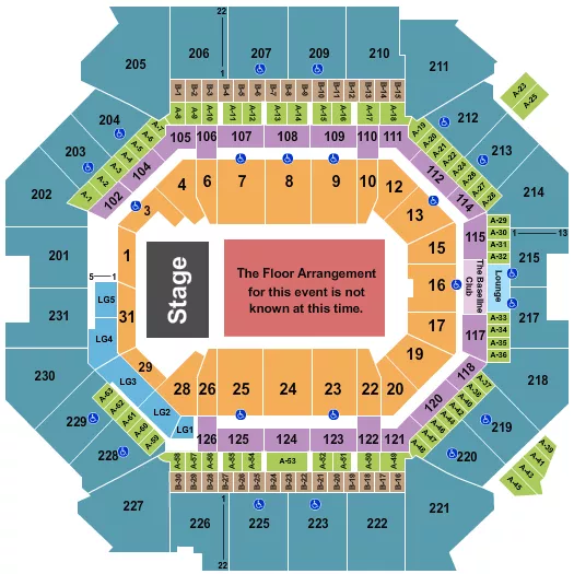 seating chart for Barclays Center - Generic Floor - eventticketscenter.com