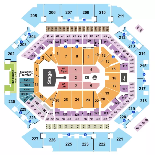 seating chart for Barclays Center - Greta Van Fleet - eventticketscenter.com