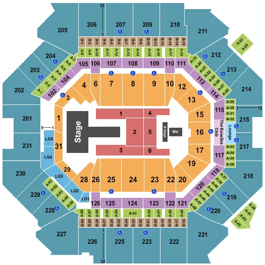 seating chart for Barclays Center - J Balvin - eventticketscenter.com