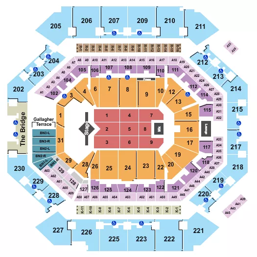 seating chart for Barclays Center - J. Cole - eventticketscenter.com