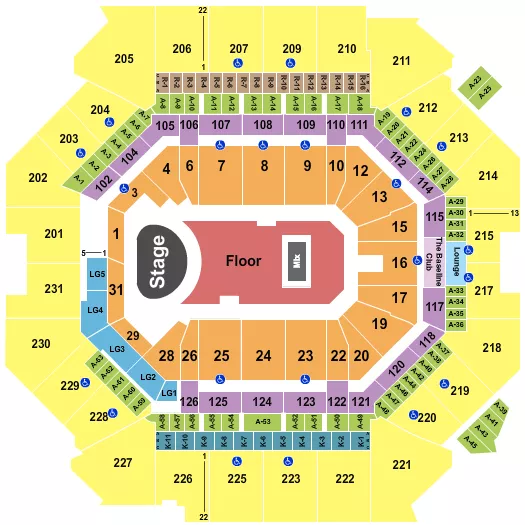 seating chart for Barclays Center - Kacey Musgraves - eventticketscenter.com