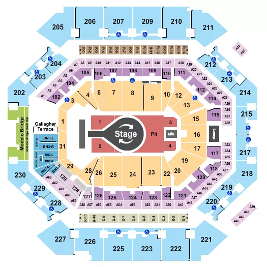 seating chart for Barclays Center - Kacey Musgraves - eventticketscenter.com