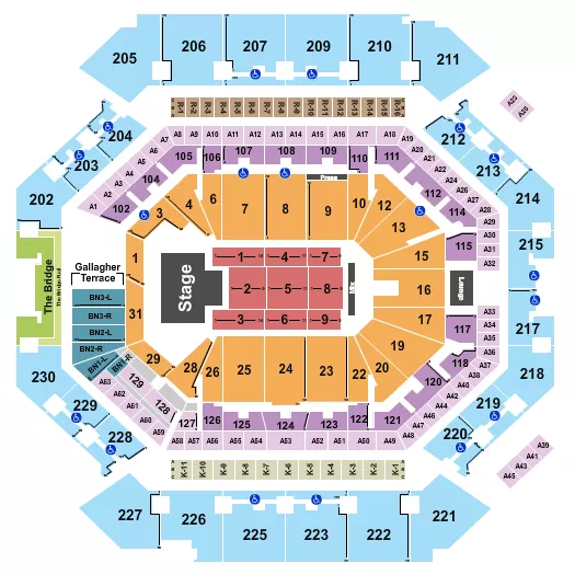 seating chart for Barclays Center - Omar Courtz - eventticketscenter.com