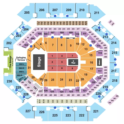 seating chart for Barclays Center - Rawayana - eventticketscenter.com