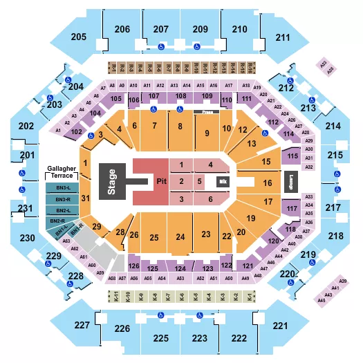 seating chart for Barclays Center - Renee Rapp - eventticketscenter.com