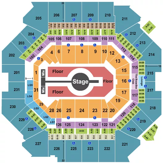 seating chart for Barclays Center - Rod Wave - eventticketscenter.com