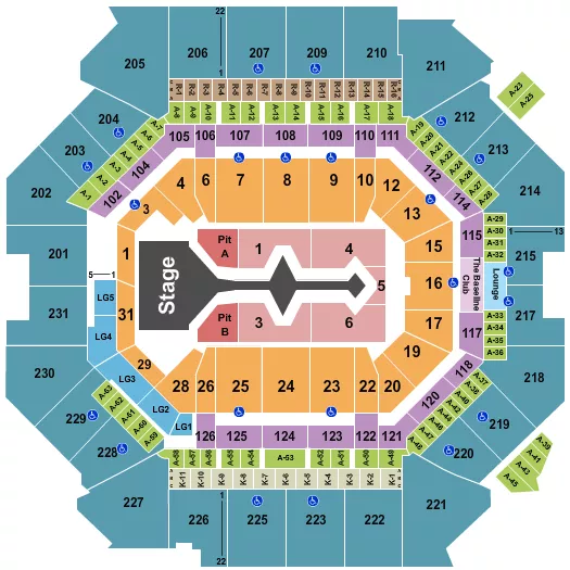 seating chart for Barclays Center - Shakira - eventticketscenter.com