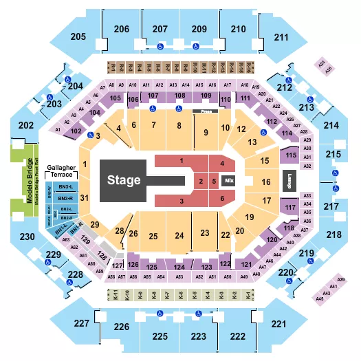seating chart for Barclays Center - Shakira - eventticketscenter.com