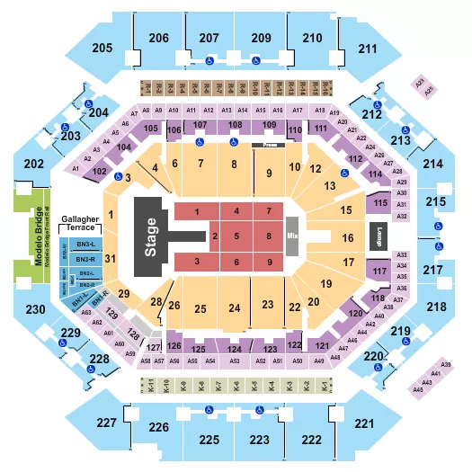 seating chart for Barclays Center - Wang Leehom - eventticketscenter.com