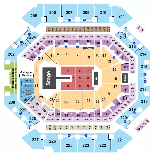 seating chart for Barclays Center - Yoasobi - eventticketscenter.com