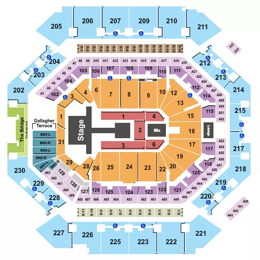 seating chart for Barclays Center - Young Miko - eventticketscenter.com