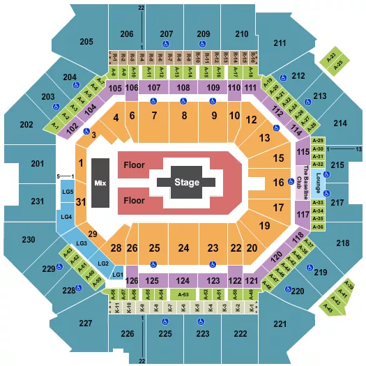 seating chart for Barclays Center - Zach Bryan - eventticketscenter.com