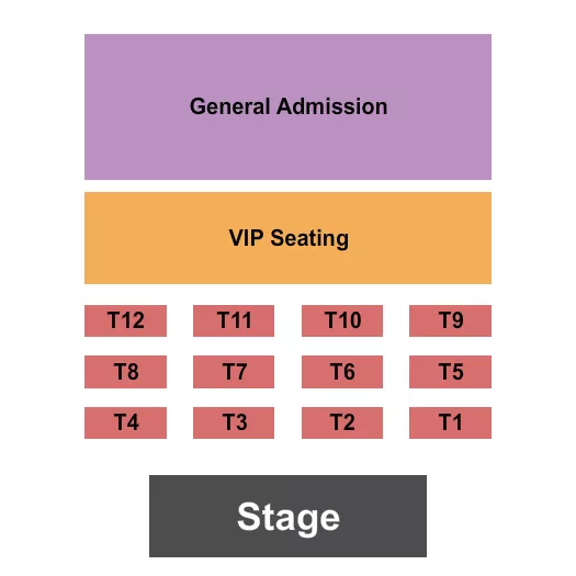 seating chart for Bare Bones BBQ - Endstage Tables - eventticketscenter.com