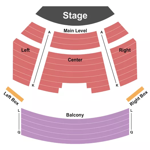 seating chart for Barlow Stage At CenterPoint Legacy Theatre - End Stage - eventticketscenter.com