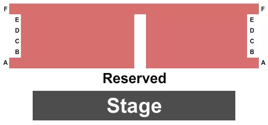 Endstage Seating Chart at Barn Lot Theater. The chart shows the main floor/stage with seating options surrounding it, which are color coded