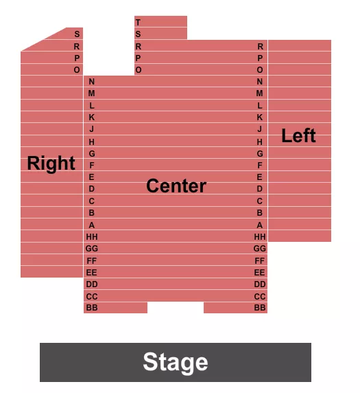 seating chart for Barn Theatre - Endstage - eventticketscenter.com