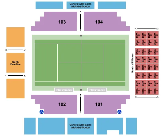 seating chart for Barnes Tennis Center - Tennis - eventticketscenter.com