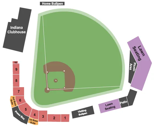 seating chart for Bart Kaufman Field - Baseball - eventticketscenter.com