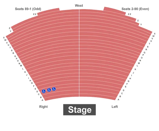seating chart for Bartlesville Community Center - End Stage - eventticketscenter.com