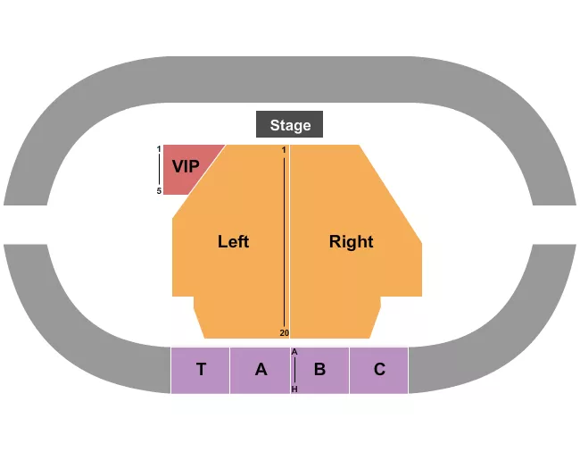 seating chart for Batesville Civic Center - End Stage - eventticketscenter.com