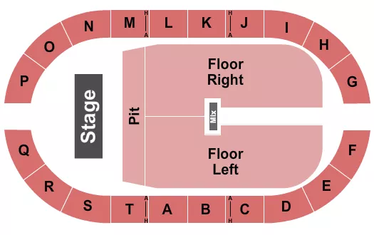 seating chart for Batesville Civic Center - Endstage RSV Pit - eventticketscenter.com