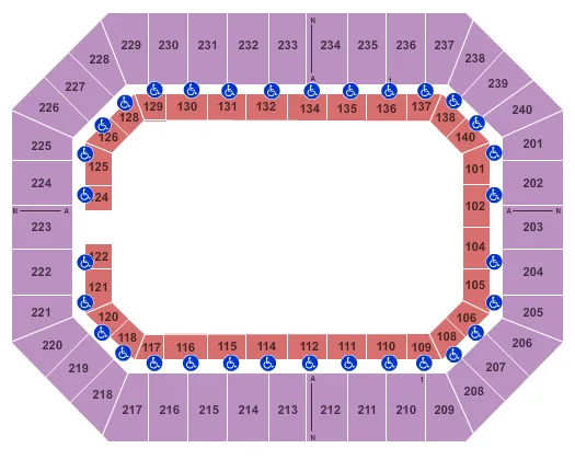 seating chart for Raising Cane's River Center Arena - Monster Jam - eventticketscenter.com