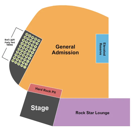 seating chart for Battery Park - Endstage 2 - eventticketscenter.com