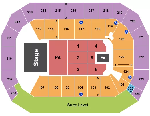 seating chart for Baxter Arena - Endstage GA Pit 2 - eventticketscenter.com