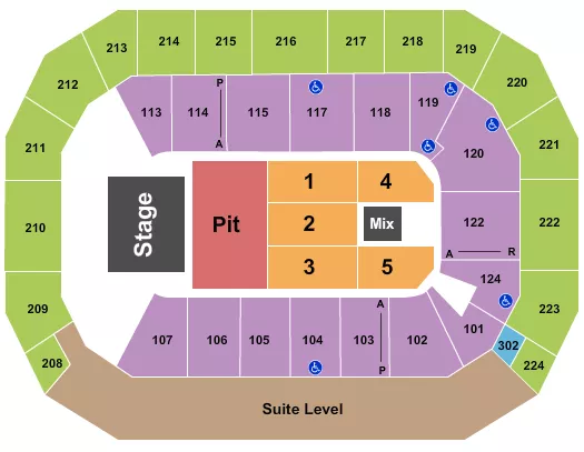 seating chart for Baxter Arena - Endstage GA Pit - eventticketscenter.com