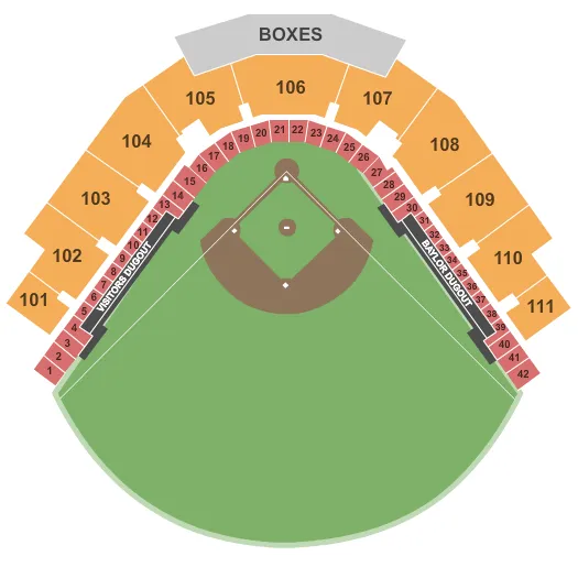 seating chart for Baylor Ballpark - Baseball - eventticketscenter.com