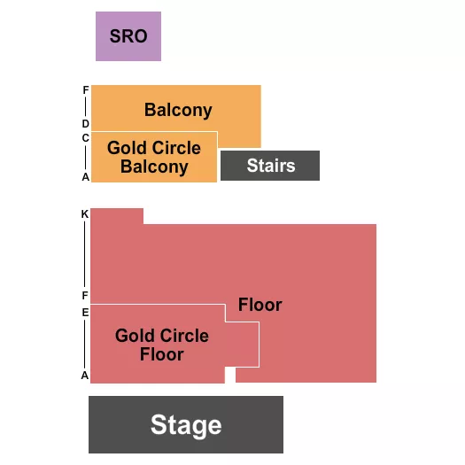 seating chart for Bearsville Theater - Endstage 3 - eventticketscenter.com