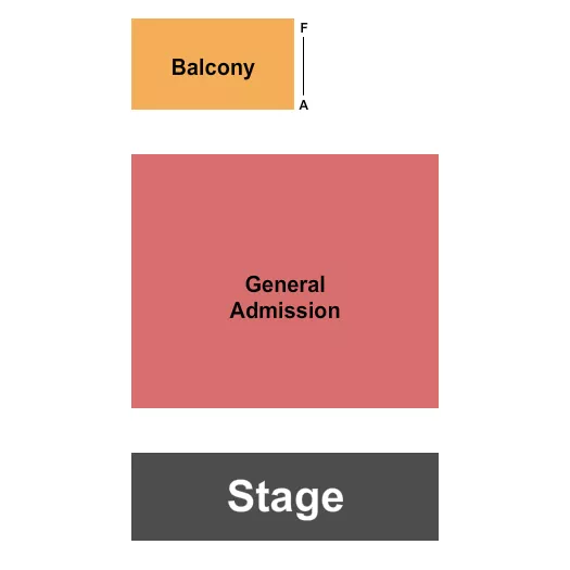seating chart for Bearsville Theater - GA/Balcony - eventticketscenter.com