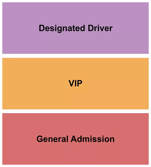 GA/VIP/DD Seating Chart at Beaumont Civic Center. The chart shows the main floor/stage with seating options surrounding it, which are color coded