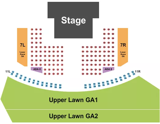 seating chart for Beaver Dam Amphitheater - Endstage GA Pit 3 - eventticketscenter.com