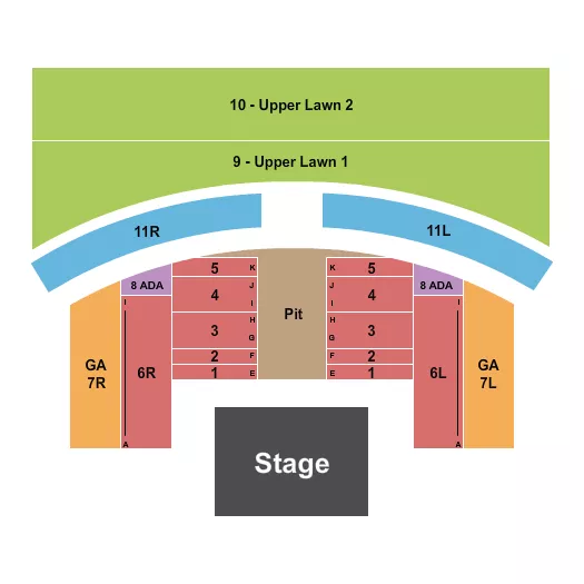 seating chart for Beaver Dam Amphitheater - Endstage GA Pit 4 - eventticketscenter.com