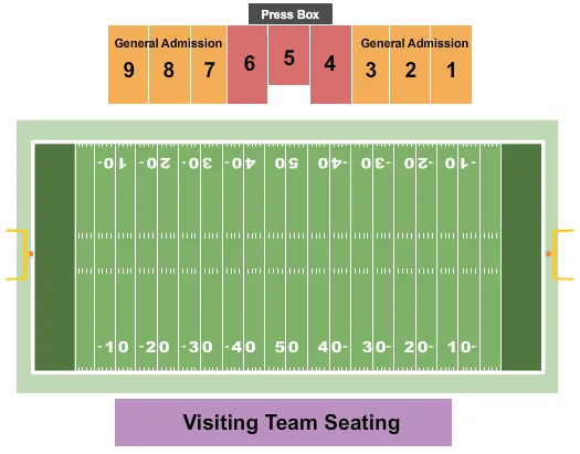 seating chart for Beirne Stadium - Football - eventticketscenter.com