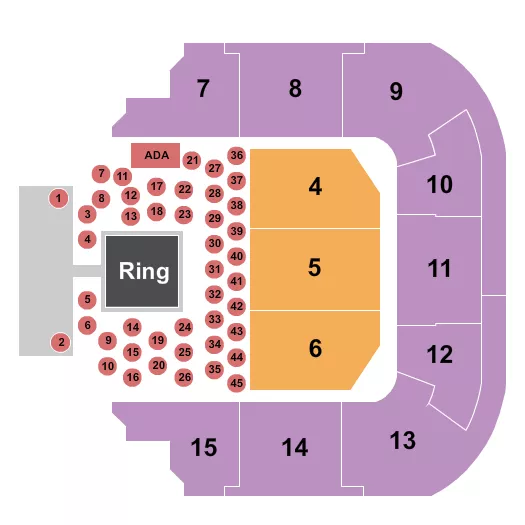 seating chart for Bell Auditorium - Boxing 2 - eventticketscenter.com