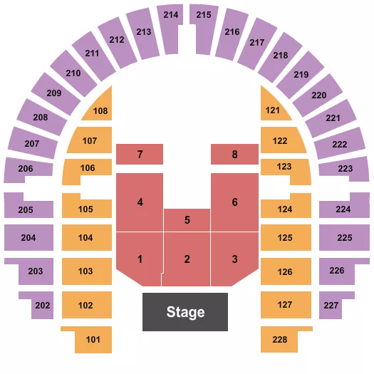 seating chart for Cadence Bank Center - Zach Williams - eventticketscenter.com