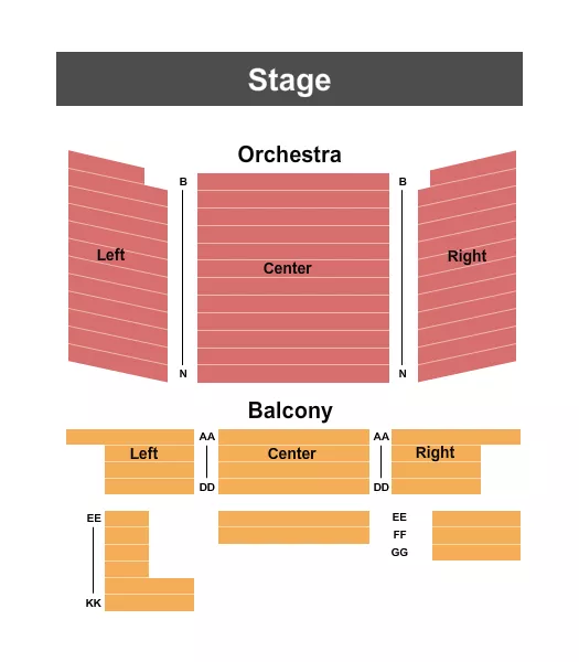 seating chart for Bellows Falls Opera House - Endstage 2 - eventticketscenter.com