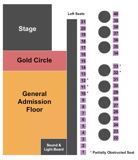 seating chart for Belly Up Tavern - GA/Gold Circle/Loft - eventticketscenter.com