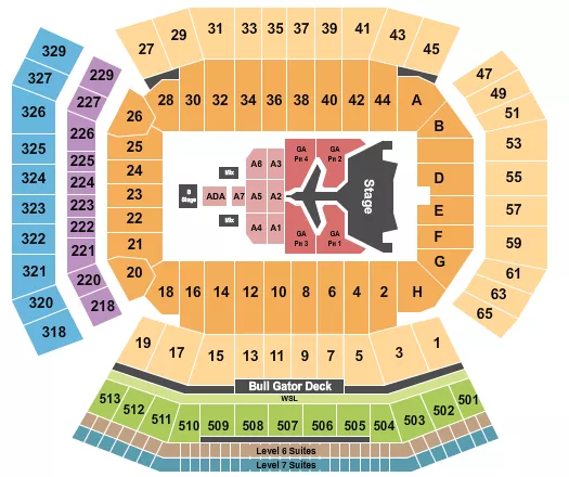 seating chart for Ben Hill Griffin Stadium - Morgan Wallen - eventticketscenter.com