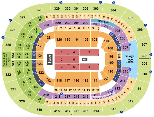 seating chart for Benchmark International Arena - Endstage 6 - eventticketscenter.com
