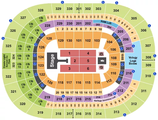 seating chart for Benchmark International Arena - Jonas Brothers 2025 - eventticketscenter.com
