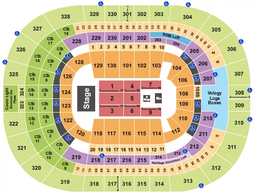 seating chart for Benchmark International Arena - Third Day - eventticketscenter.com
