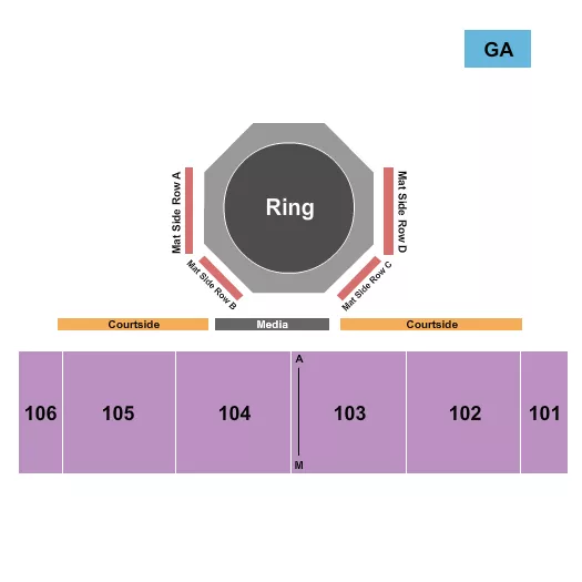 seating chart for Bender Arena - American University - Wrestling - eventticketscenter.com